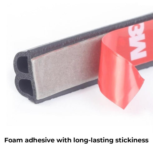 32 Feet Car Door Seal Strip, Rubber Seal Self Adhesive Weather Stripping, B Shape, Pack of 2